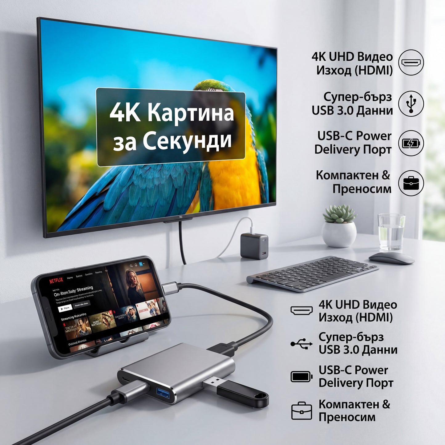 USB-C HUB 3IN1