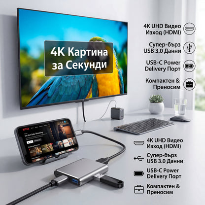 USB-C HUB 3IN1